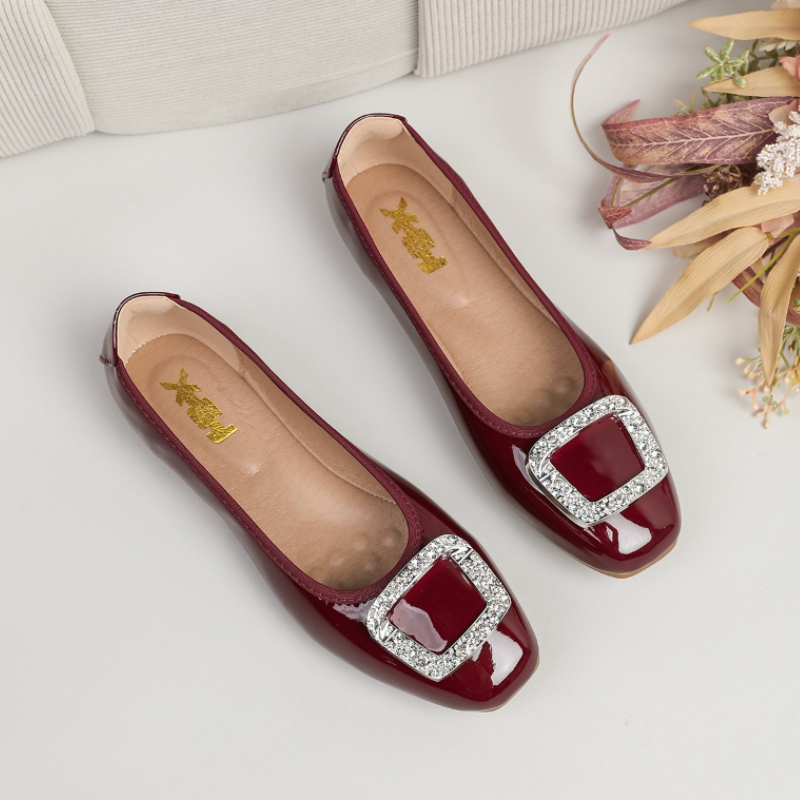 Women Shoes Elegant - Moccasin Shoes Crystal Female Footwear Elegant