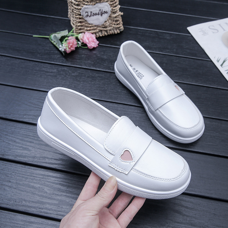 Women'S Shoes For Flat Feet - New white soft-soled nurse shoes for