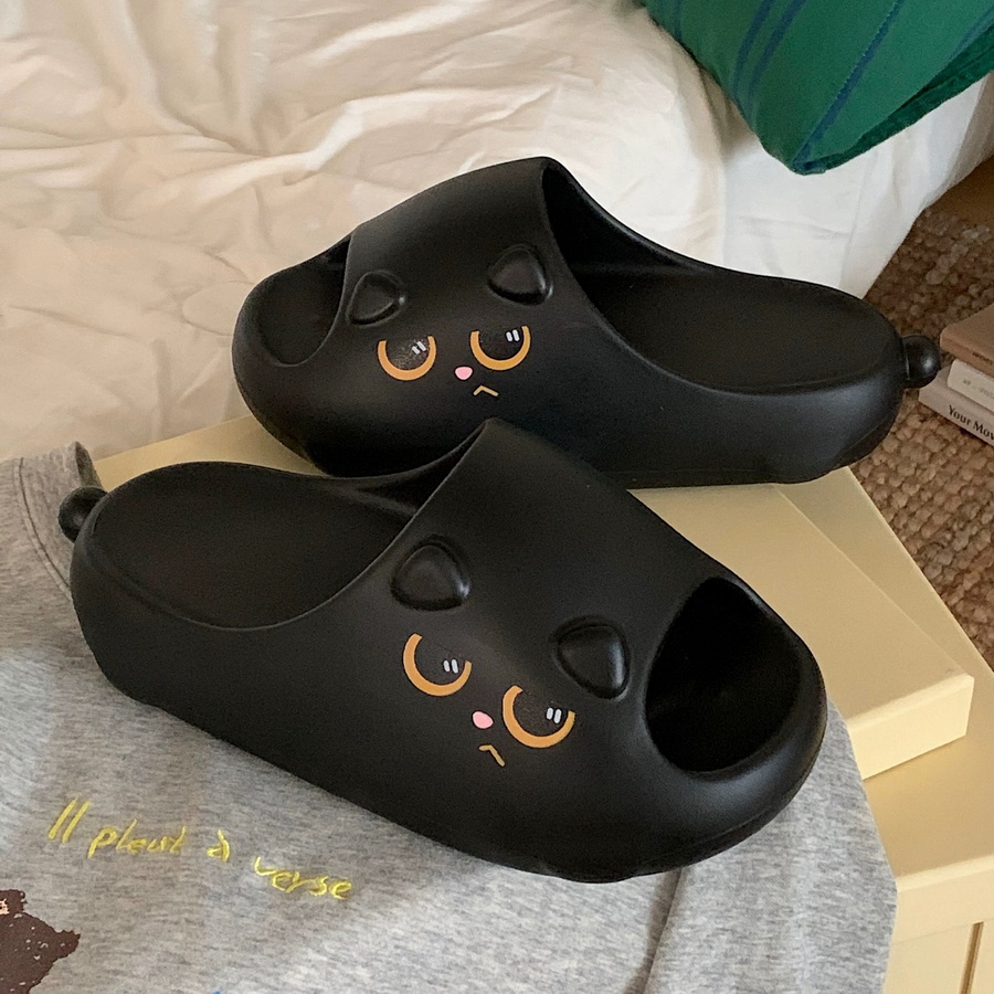 Women Shoes Black - New Black Cat Slippers for Women