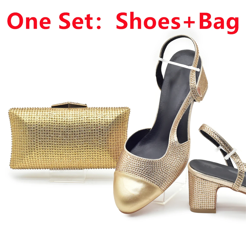 Women'S Shoes - Silver Shoe and Bag Set for