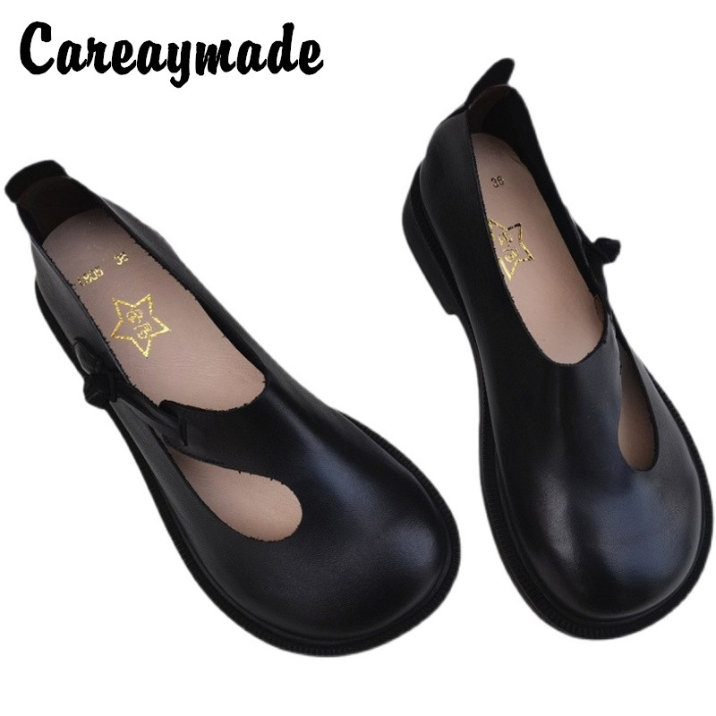 Women'S Shoes - Careaymade-Genuine leather big shoes retro national