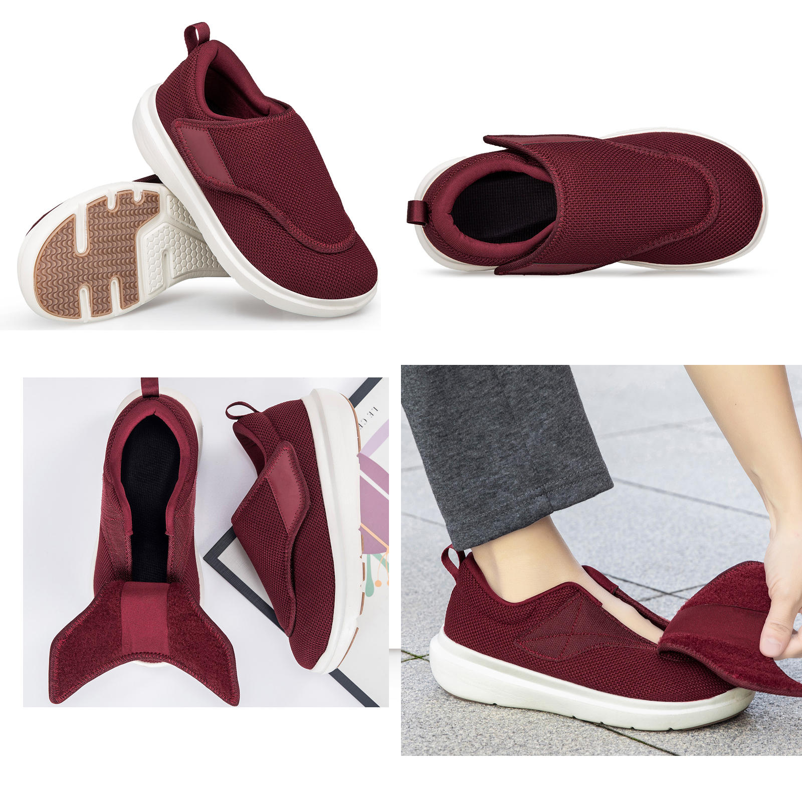 Women'S Shoes For Bunions - Extra Wide Women's Diabetic Shoes Adjustable
