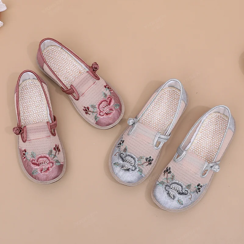 Women'S Shoes Vegan - Women's Vintage Embroidered Canvas Ballet Flats