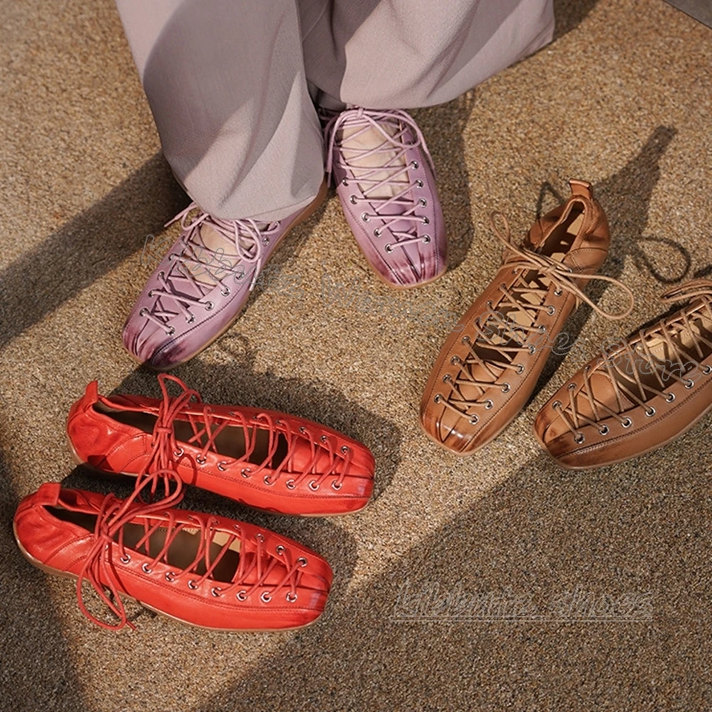 Ballet Pump Cross Strap Lace-U - Ballet Flat Women のレビューと価格