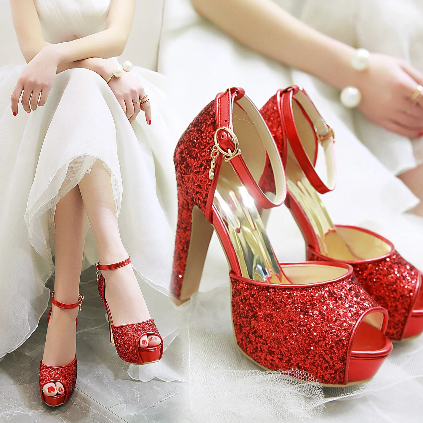 Silver Summer Women High Heel  - Metallic Heel Sandal のレビューと価格