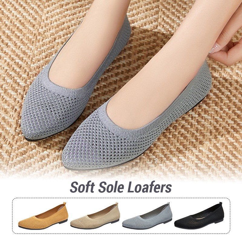 Women Flat Shoes Knitted Loafe - Ballet Flat Women のレビューと価格