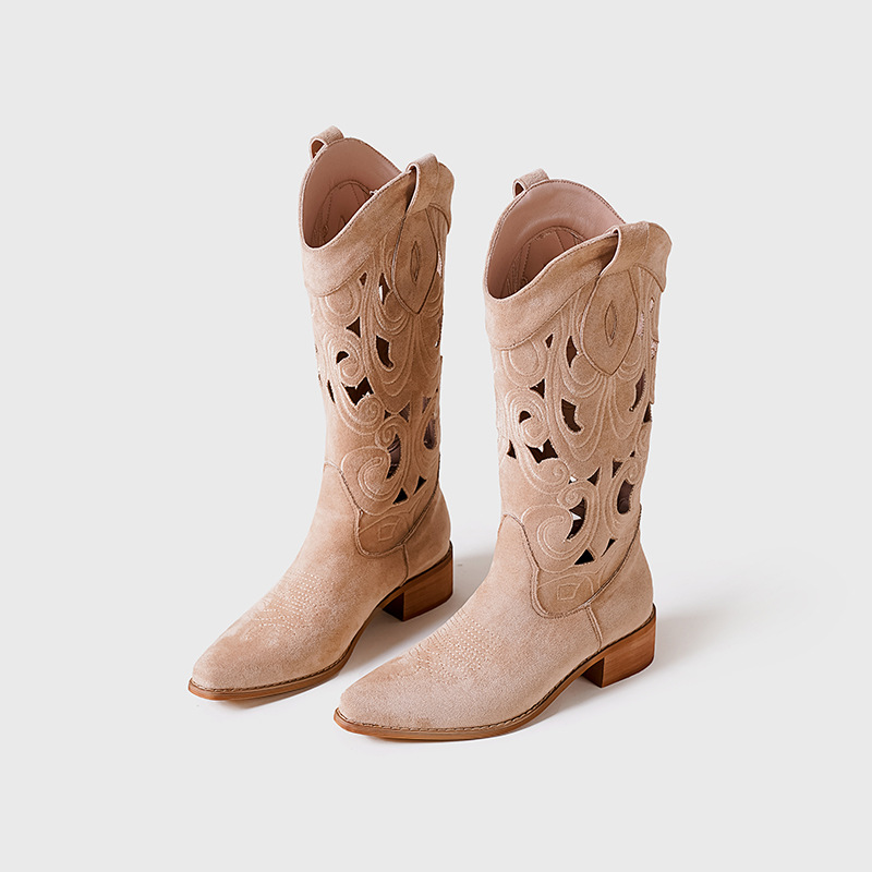 Western Style Embroidered Leat - Women'S Shoes Wide Width のレビューと価格
