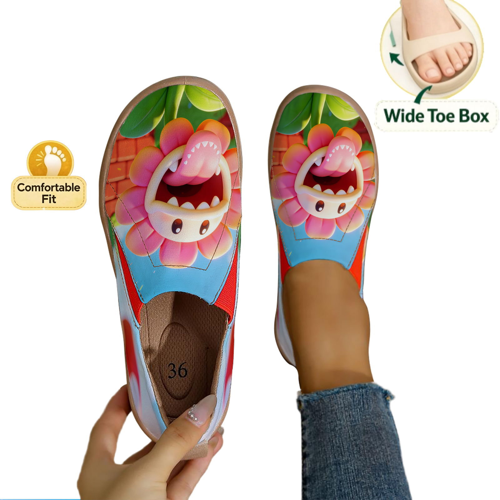 Women's Wide Toe Box Cute Cart - Women'S Shoes With Wide Toe Box のレビューと価格
