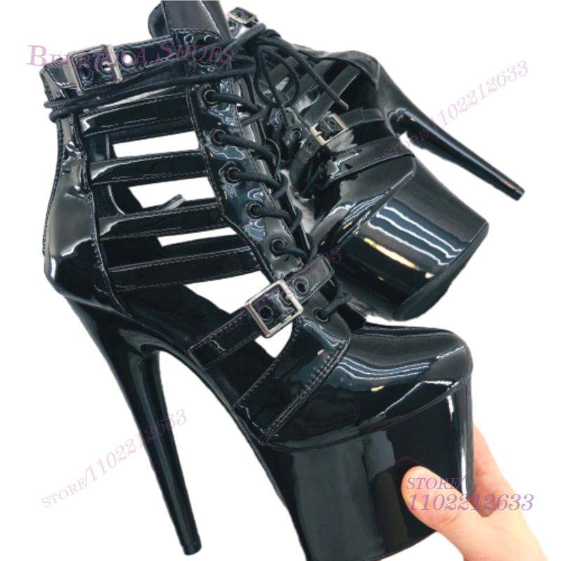 Pink Patent Leather Striped Ho - Women Shoes Black のレビューと価格