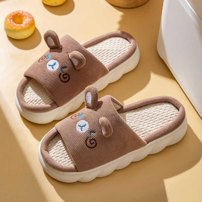 Home Linen Slipper for Women C - Women Shoes Black のレビューと価格