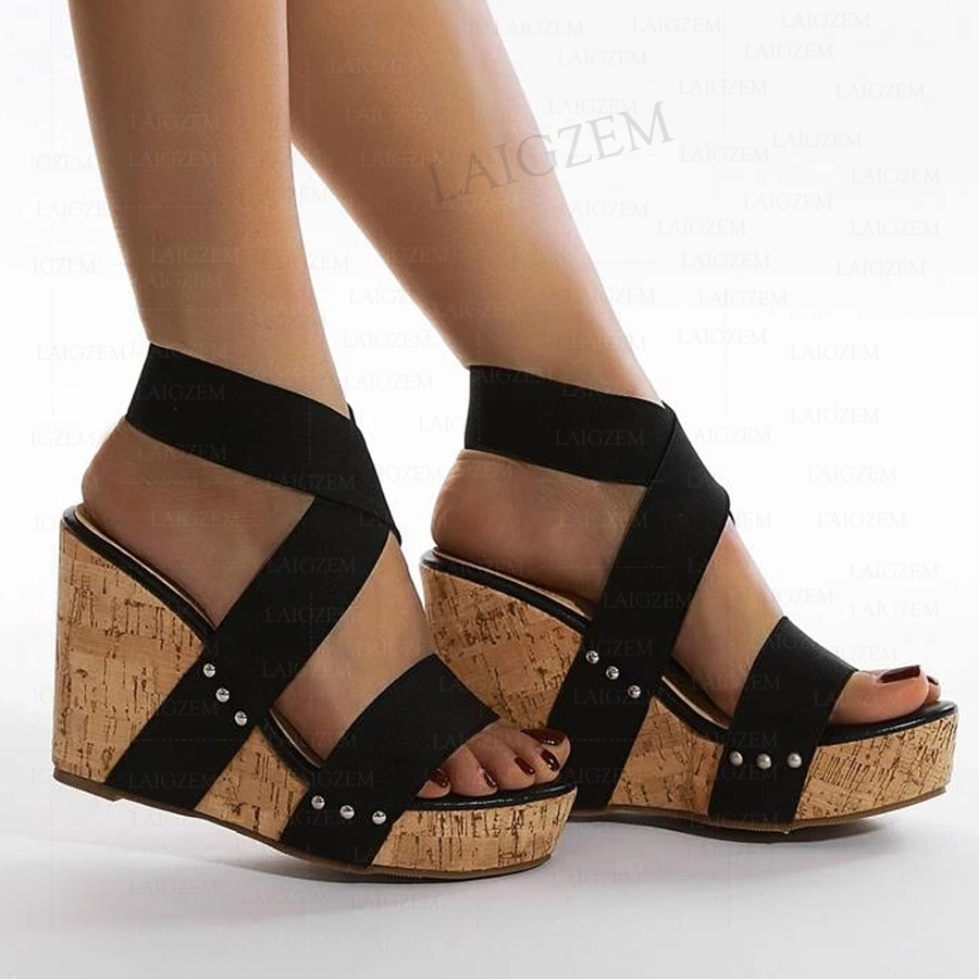 BERZIMER Women Sandals Platfor - Cork Wedge Sandal のレビューと価格