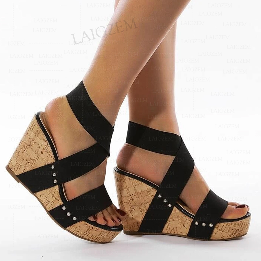 BERZIMER Women Sandals Platfor - Cork Wedge Sandal のレビューと価格