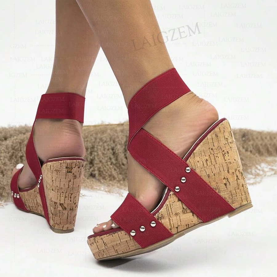 BERZIMER Women Sandals Platfor - Cork Wedge Sandal のレビューと価格