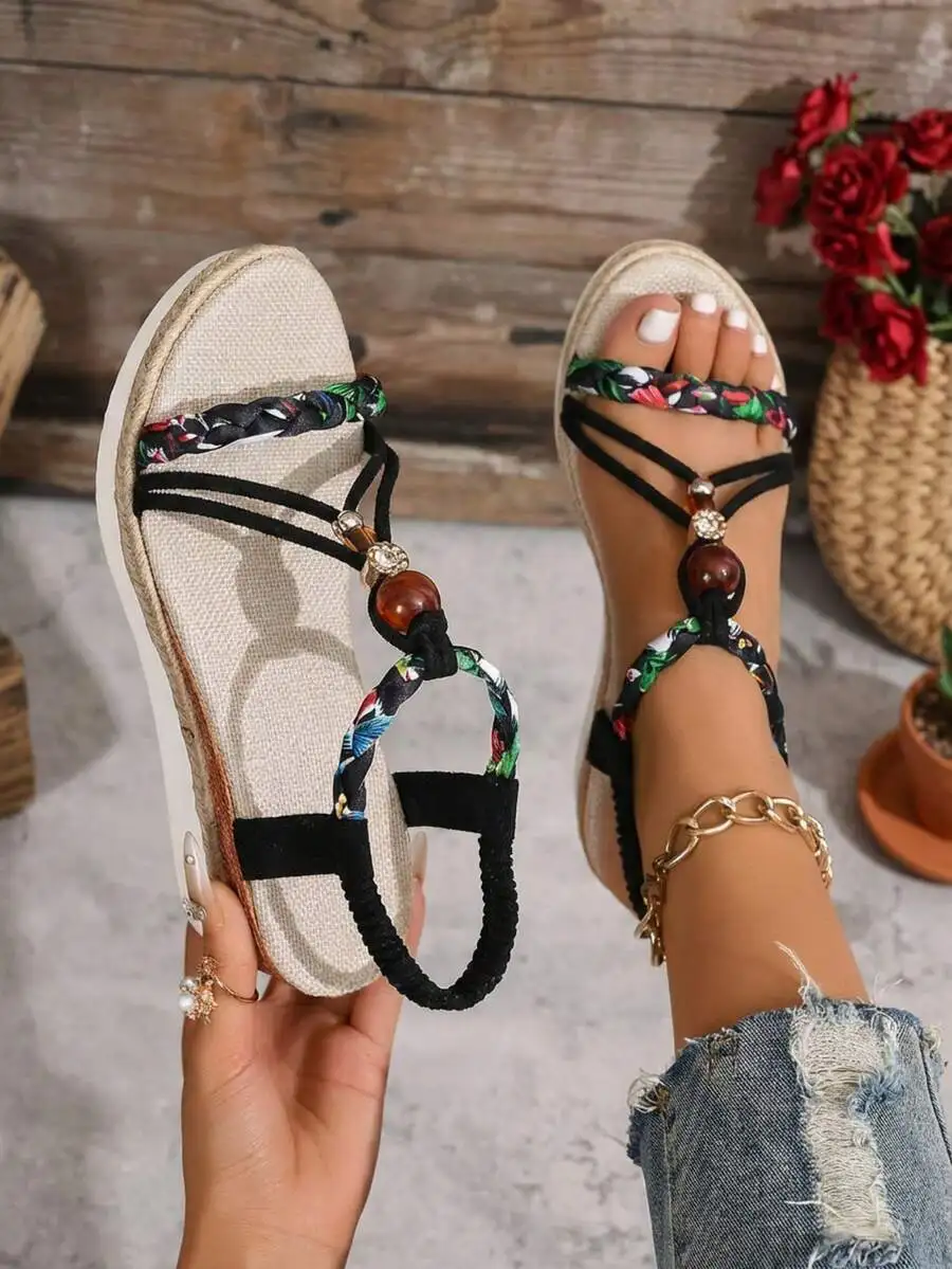 Bohemian Wedge Sandals With Be - Cork Wedge Sandal のレビューと価格