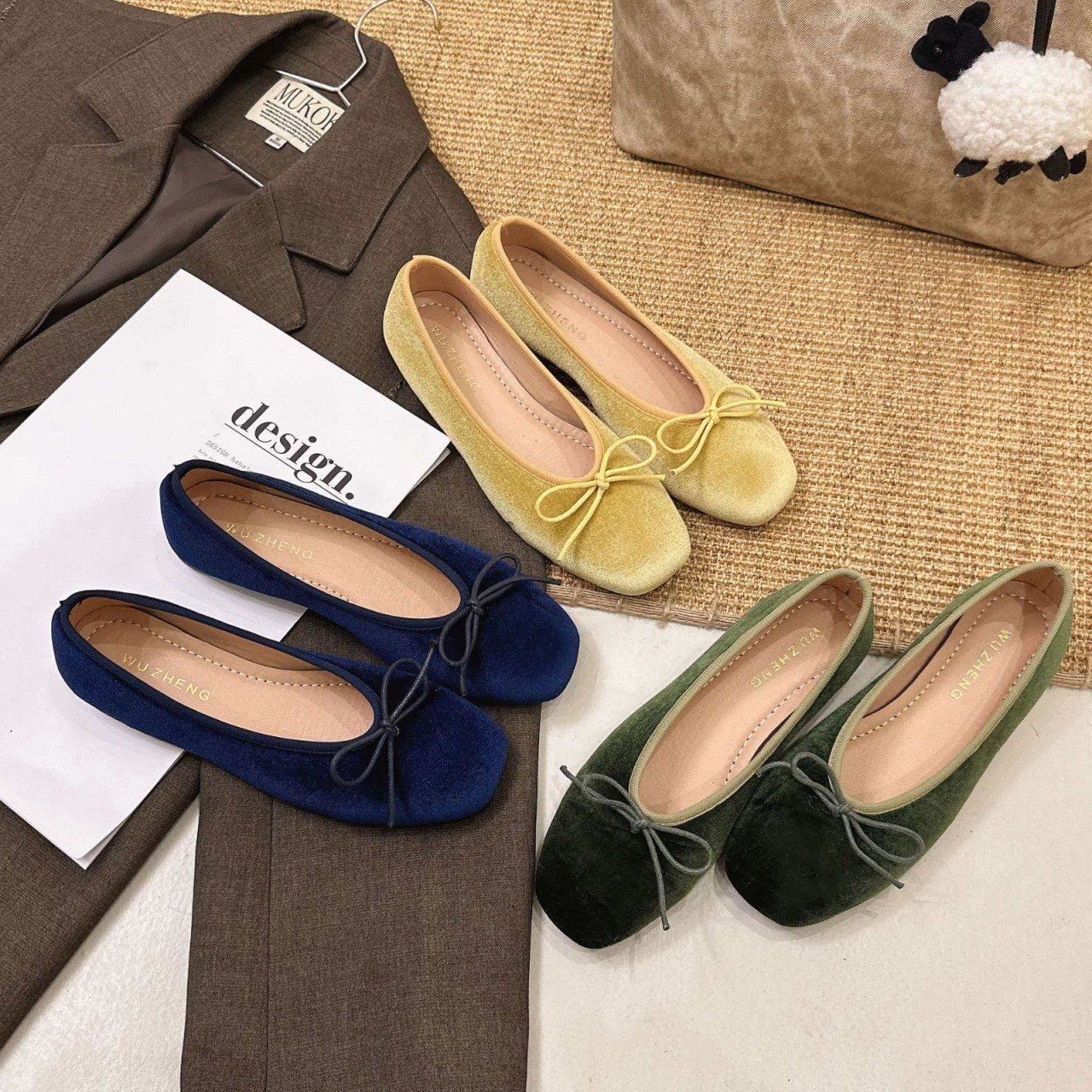 French-style high-end velvet b - Ballet Flat Women のレビューと価格