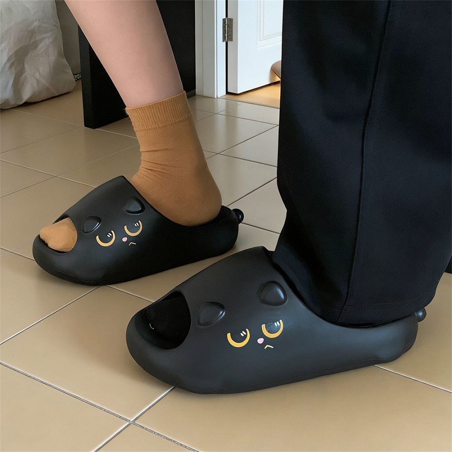 New Black Cat Slippers for Wom - Women Shoes Black のレビューと価格