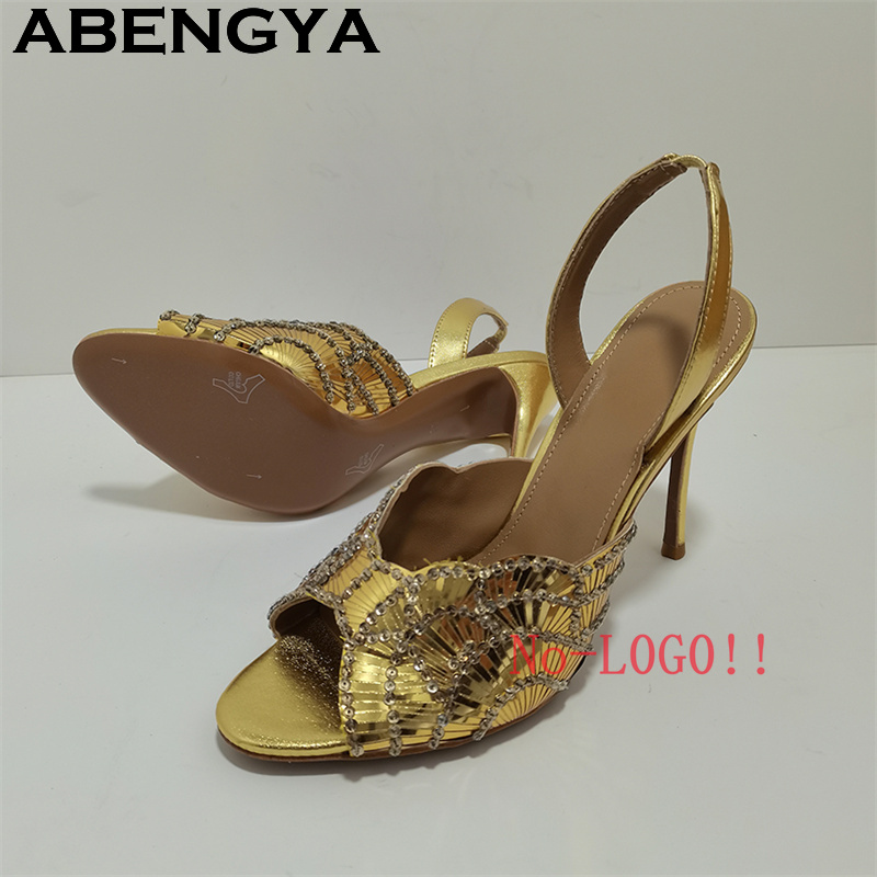 2026 Summer Trendy New Shiny F - Metallic Heel Sandal のレビューと価格