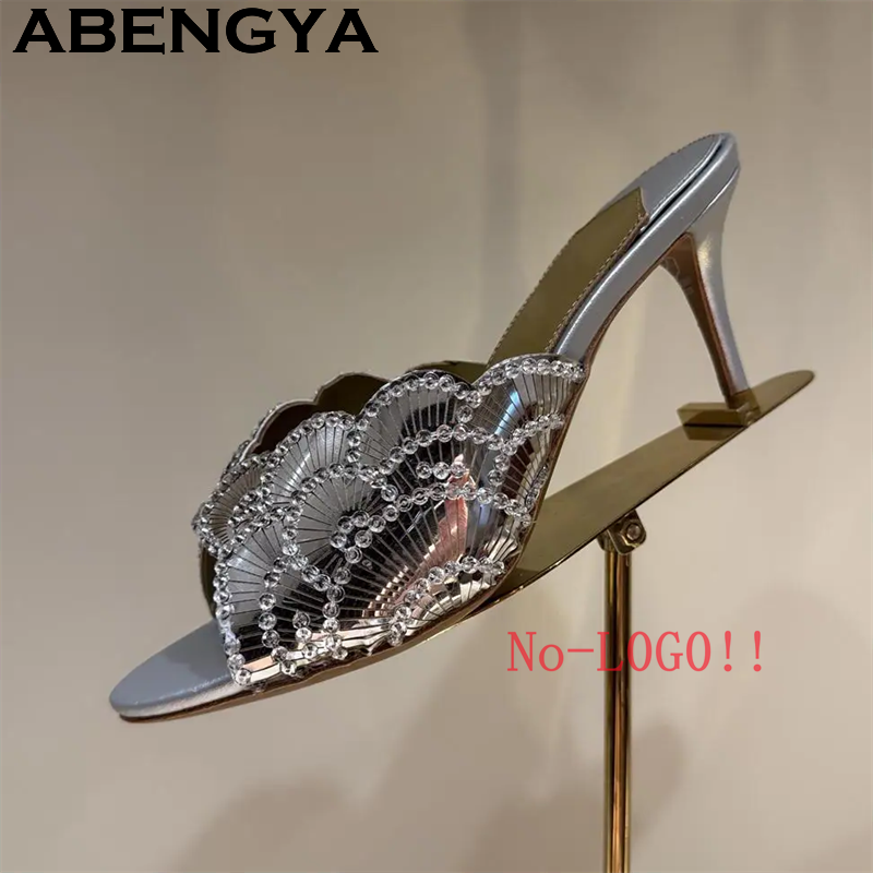 2026 Summer Trendy New Shiny F - Metallic Heel Sandal のレビューと価格