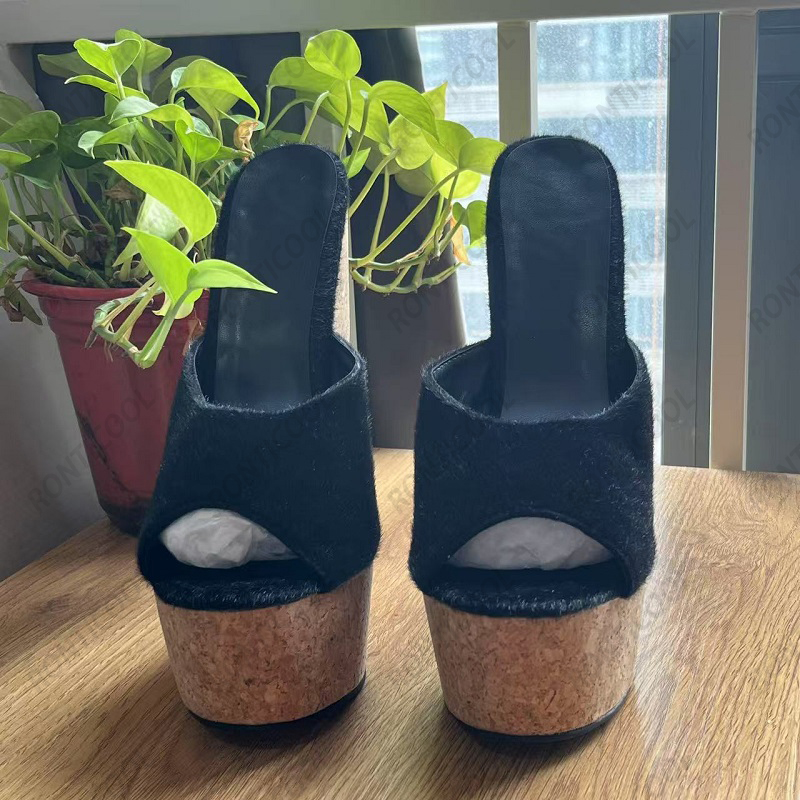 Ronticool Handmade Women's Bla - Cork Wedge Sandal のレビューと価格