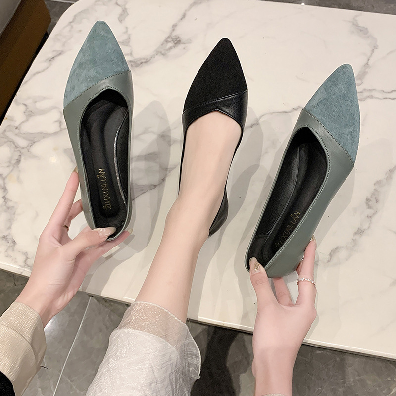 Flat black leather shoes for w - Women Shoes Black のレビューと価格