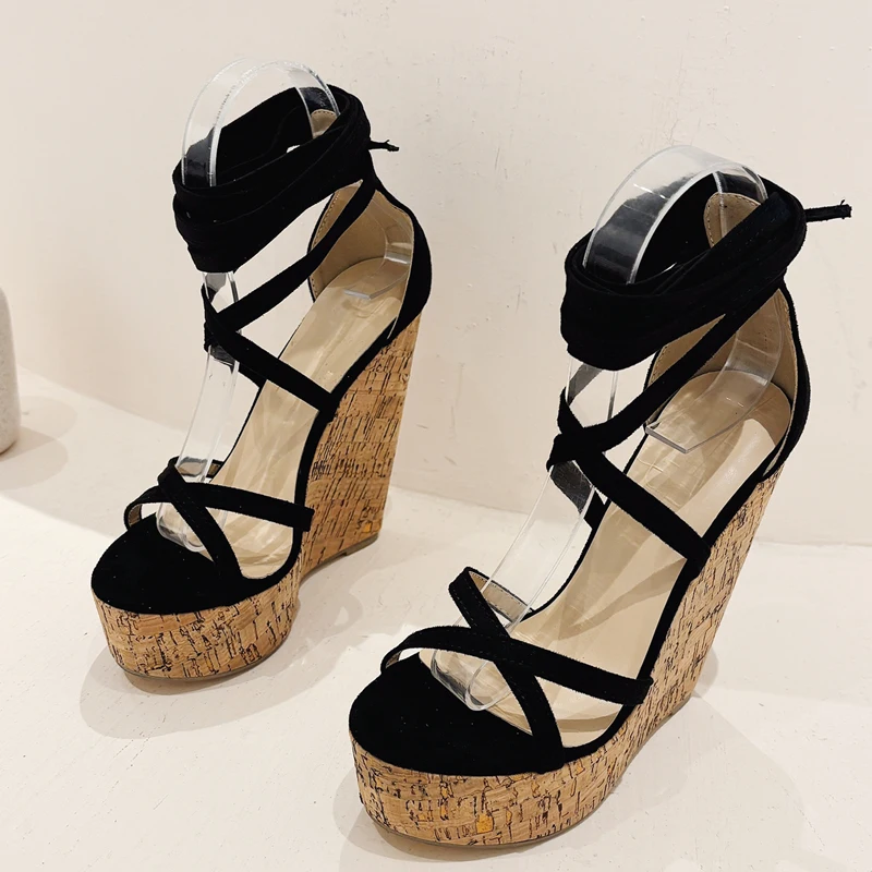 Eilyken Summer Fashion Ankle L - Cork Wedge Sandal のレビューと価格