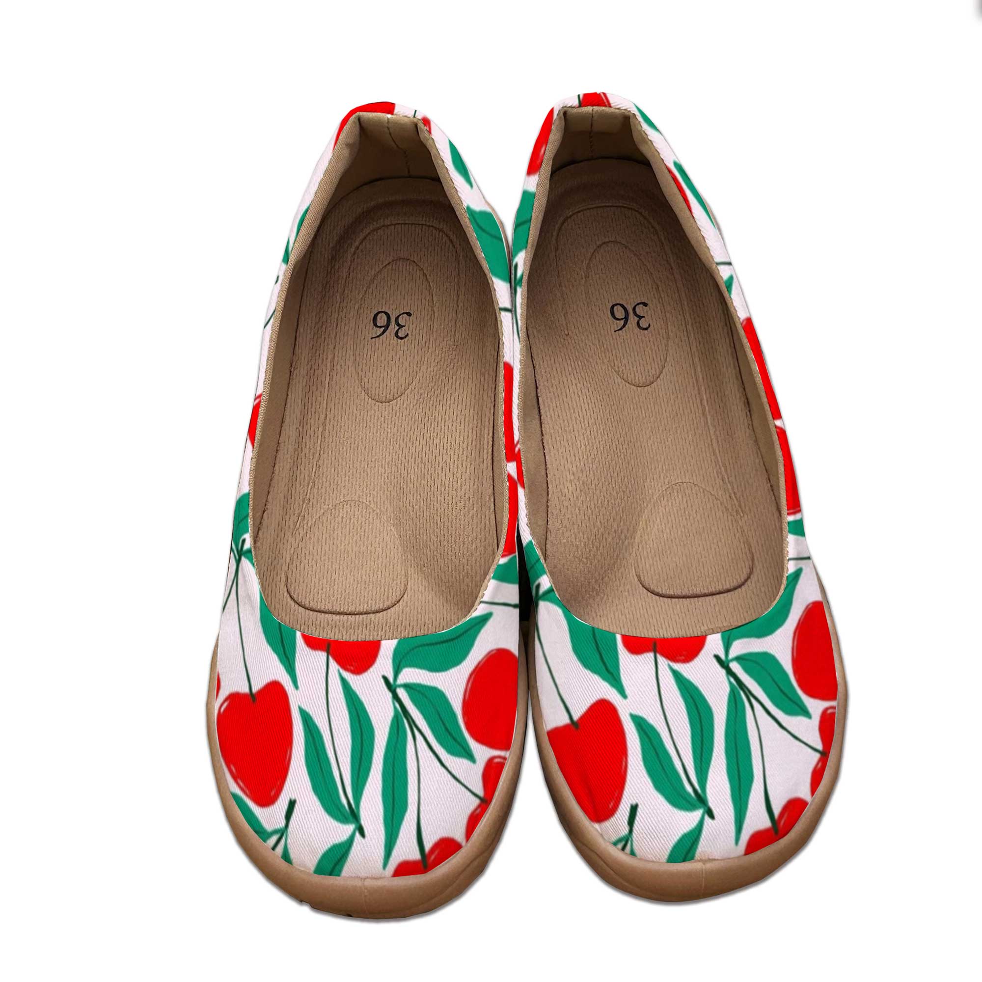 Sweet Cherry-Colored Wide-Fit  - Women'S Shoes For Flat Feet のレビューと価格