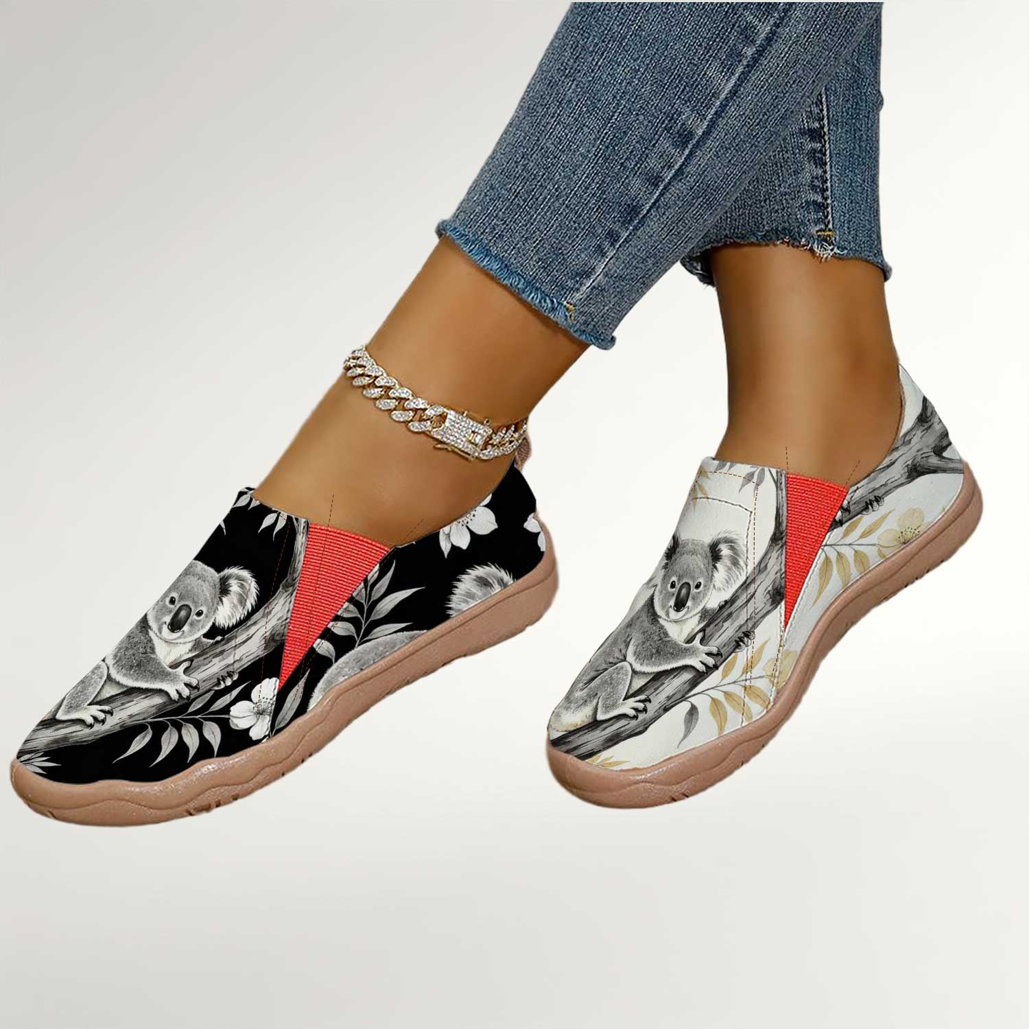 Women's Cute Koala Print Slip- - Women'S Shoes With Wide Toe Box のレビューと価格