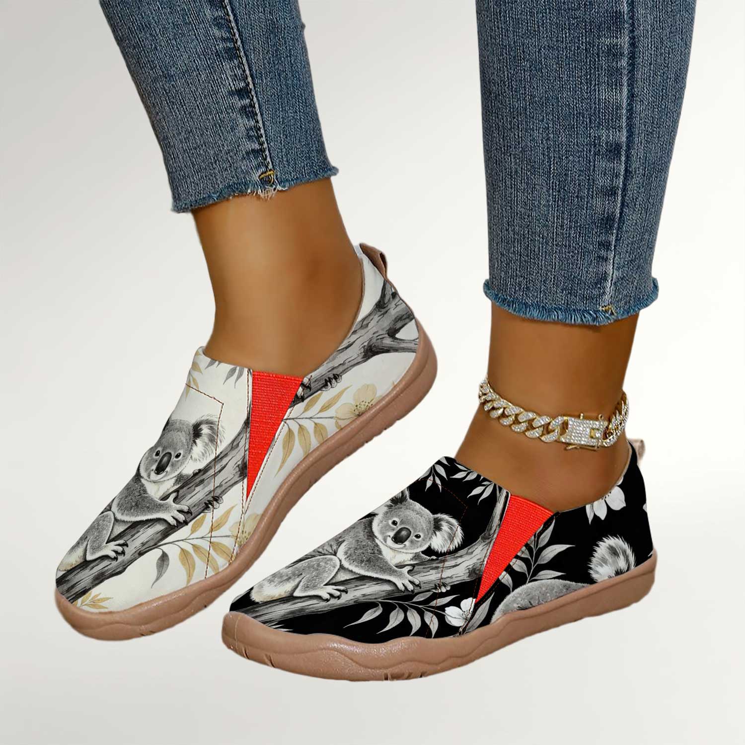 Women's Cute Koala Print Slip- - Women'S Shoes With Wide Toe Box のレビューと価格