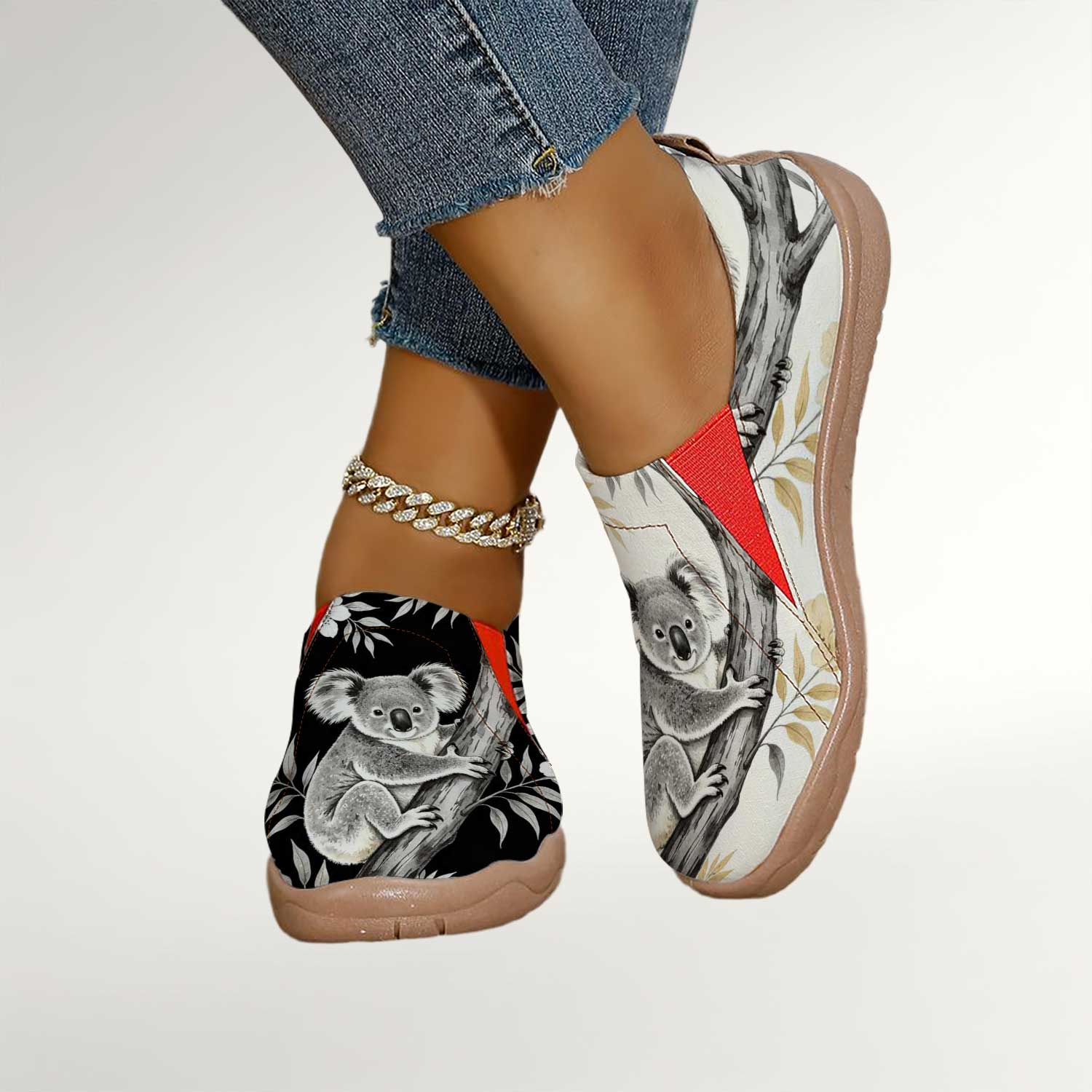 Women's Cute Koala Print Slip- - Women'S Shoes With Wide Toe Box のレビューと価格