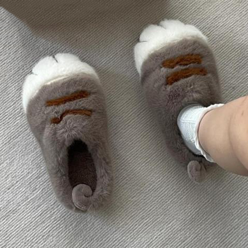 Fun fluffy cats feet slippers  - Women'S Shoes For Flat Feet のレビューと価格