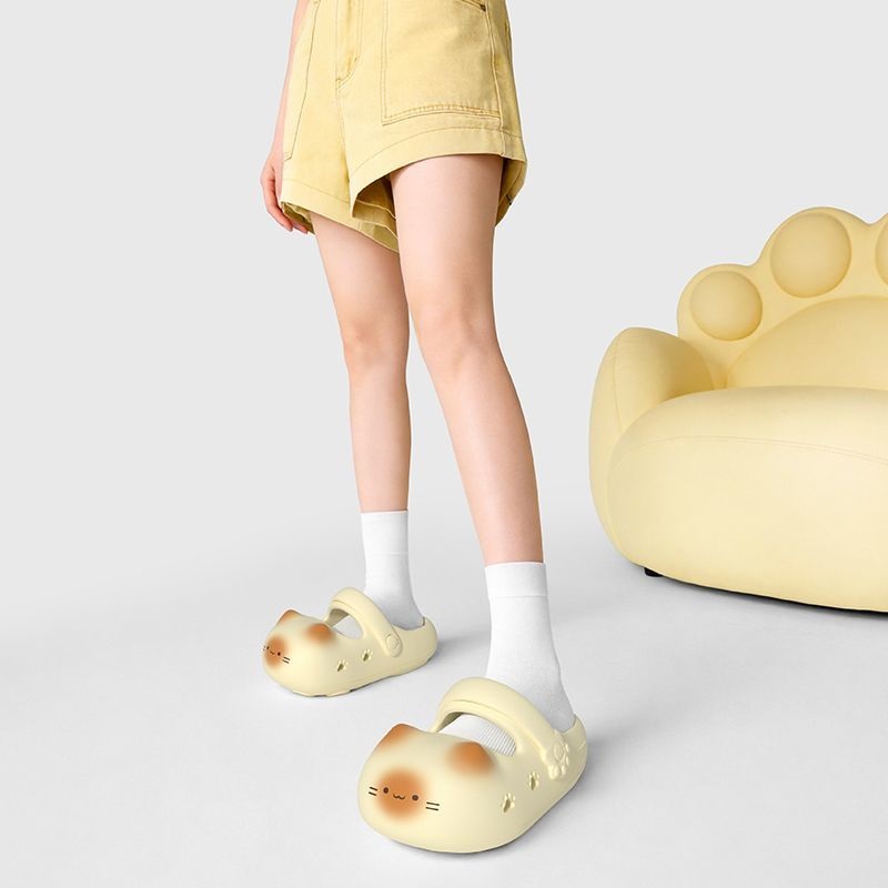 New creative black cat slipper - Women Shoes Black のレビューと価格